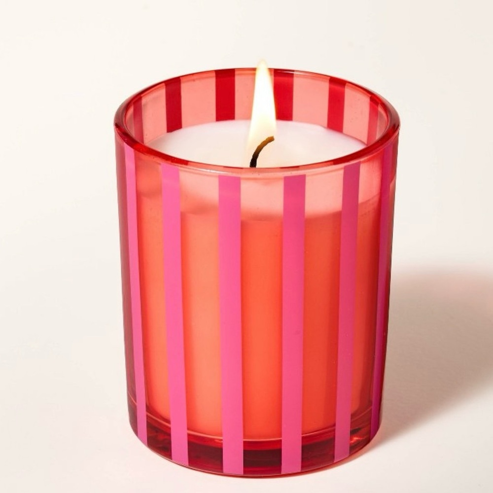 Pink Stripe Glass Made in the Shade Mini Candle - kate spade new york x Target - Picture 2 of 2